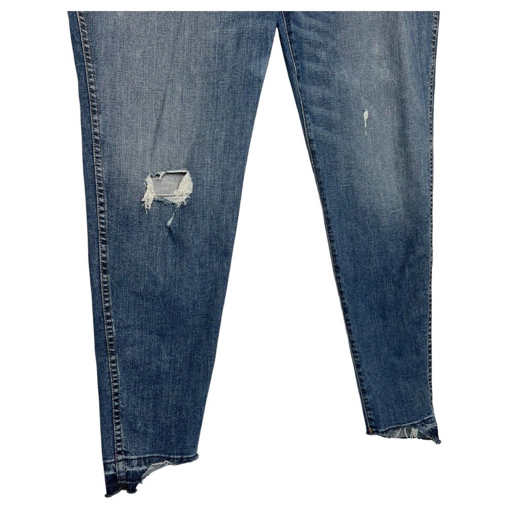 Madewell Jeans Womens 36 10 Inch High Rise Skinny Drop Step Hem Raw Denim Blue - Picture 3 of 16